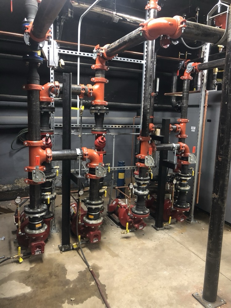 Clean boiler room installation