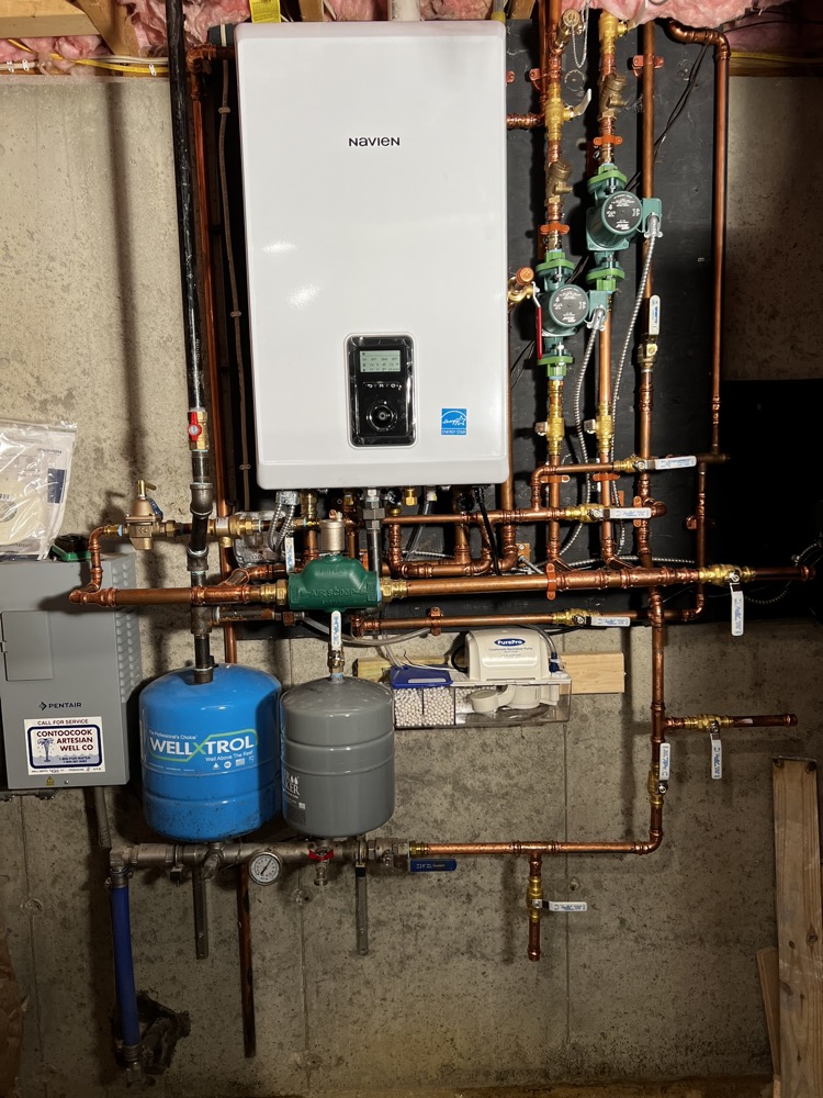Navien combi boiler install